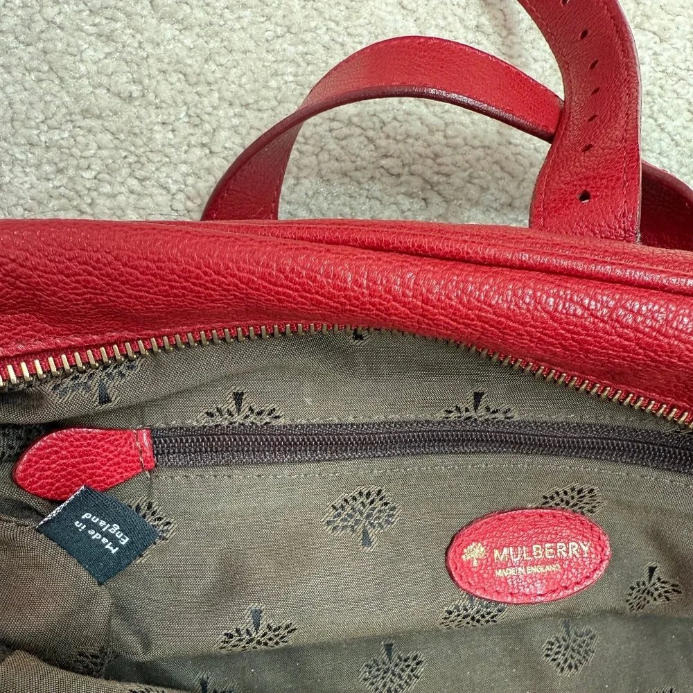 Authentic Mulberry Mabel Bag, red leather - Picture 4 of 13